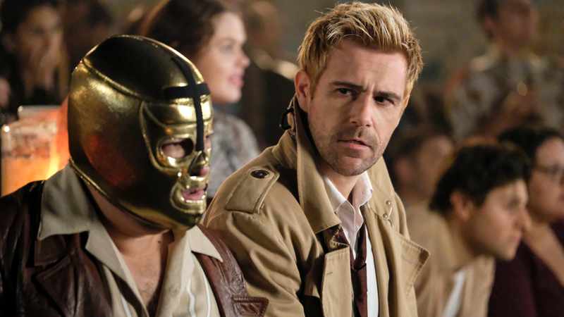 Constantine (Matt Ryan) is briefly considering a life as a luchador. I assume.